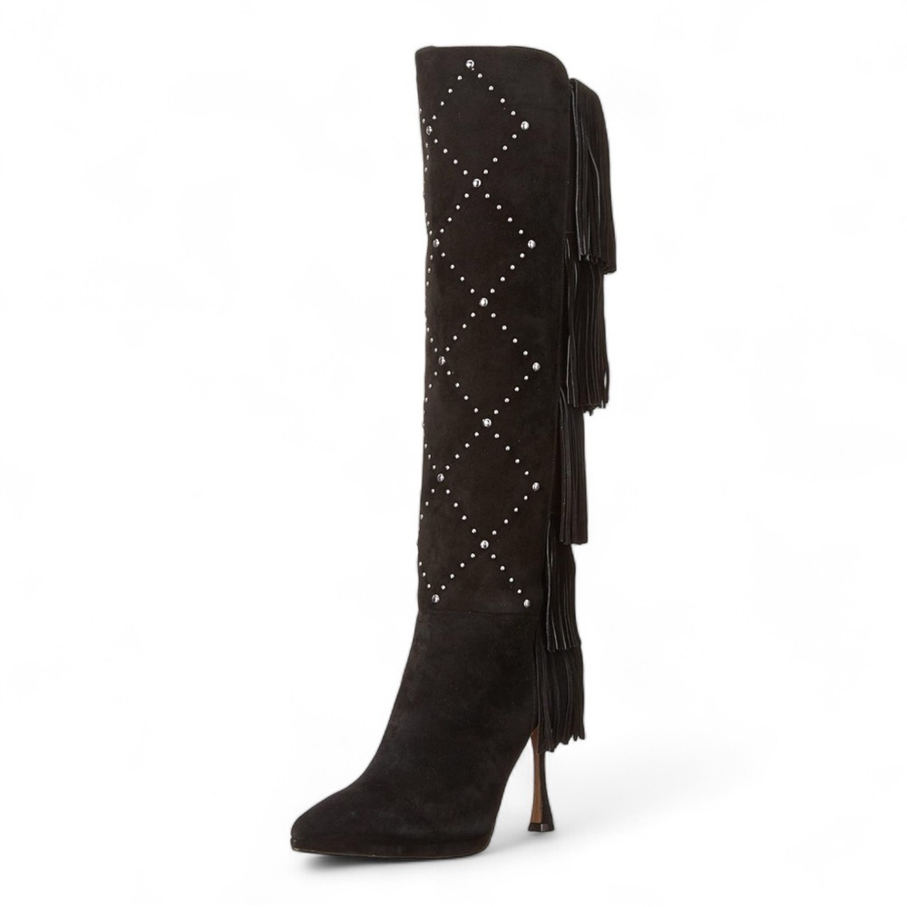 Vince Camuto Panaryaz Fringe Embellished Knee High Boot NWT - Picture 9 of 9